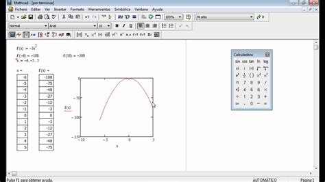 Gr Ficas De Funciones Con Mathcad Youtube