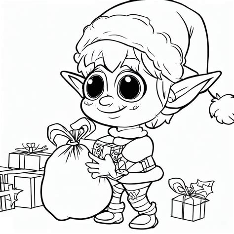 Lutin De Noel Coloriage Petit Papa Noel