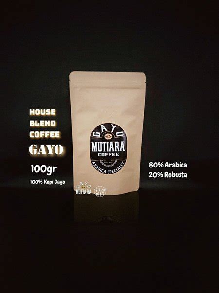 Jual Kopi House Blend Espresso Coffee Gayo Premium 100 Gram Biji Dan