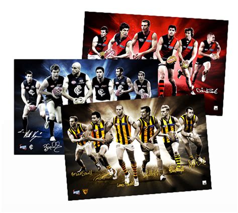 AFL 6 Player Poster - Sports Memorabilia