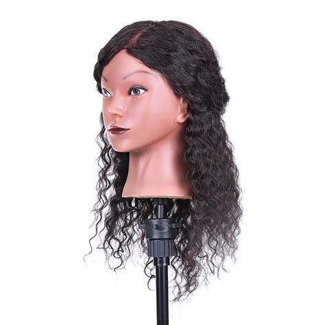 Hair Styling Mannequin Head Hairdressing Curly Hair Training Doll Head