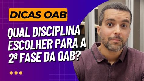 Qual disciplina escolher para 2ª fase OAB YouTube