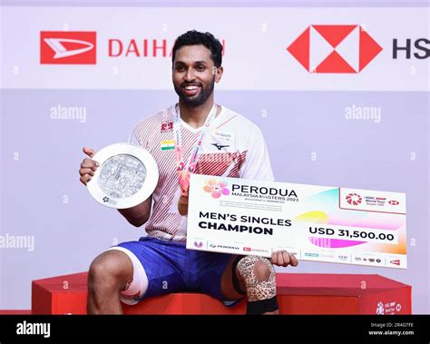 Kuala Lumpur Malaysia 28th May 2023 Gold Medalist Prannoy Hs Of