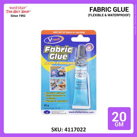 Weststar V Tech Fabric Glue For Fabric Gam Kain Cloth Glue Flexible And Waterproof Vt136