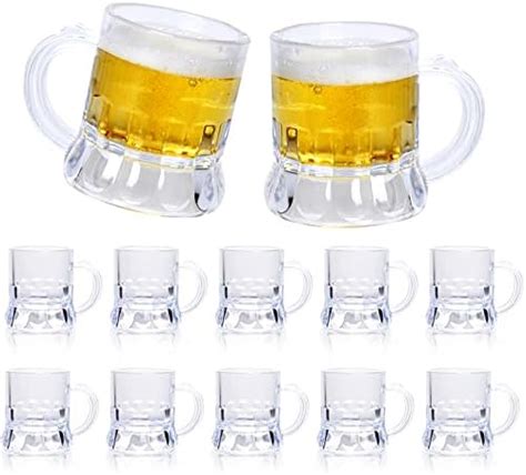 New Paradise Mini Clear Plastic Beer Mug Shot Glasses 1