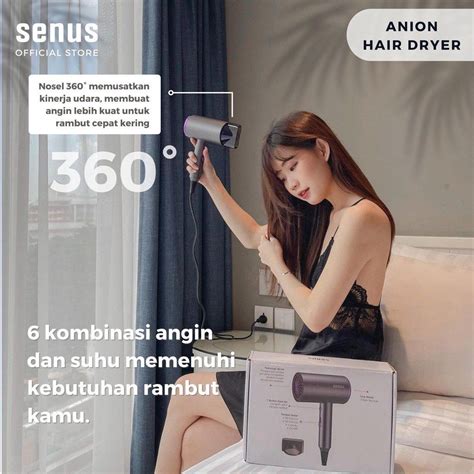 Senus Hair Dryer Pengering Rambut Anion Salon Haircare Hot Wind Ionik 850w Elektronik Lainnya