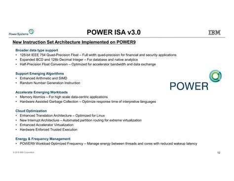 Ibm Power9 Features And Specifications Ppt