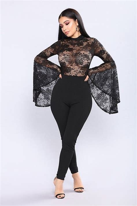 High Hopes Bodysuit Black Black Lace Jumpsuit Fashion Nova Outfits