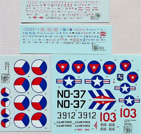 Modelimex Online Shop 148 Decals Mig 15 In The Cold War Part 1