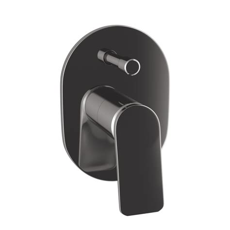 Laguna Single Lever Black Chrome In Wall Diverter Jaquar Global