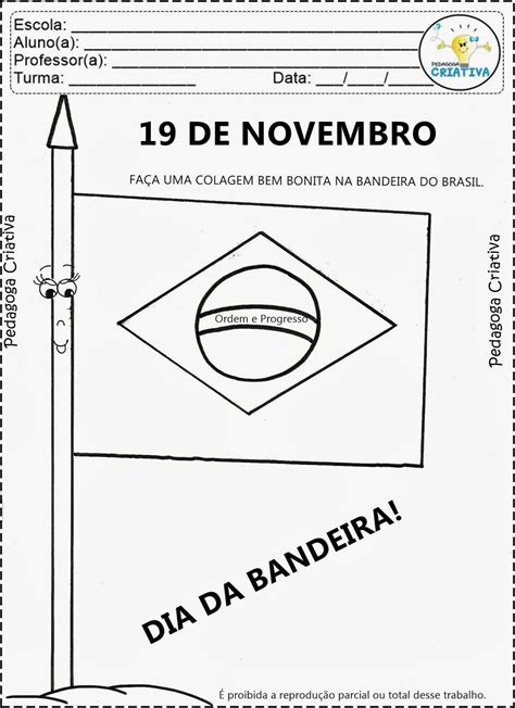 Pedagoga Criativa Atividade Para Imprimir Dia Da Bandeira