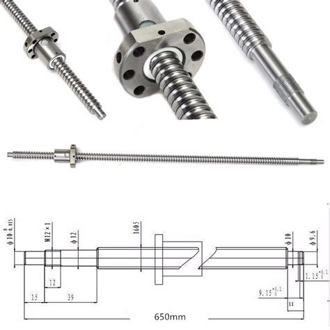 Ball Screw Sfu Mm Ballscrew With Single Ballnut For Cnc Ebay