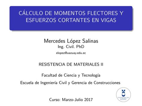 Rmii 3 cálculo del momento y el esfuerzo cortante en vigas PPT