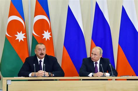 Presidents Of Azerbaijan Russia Make Press Statements Photo Trend Az