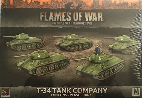 15mm Flames Of War Soviet T 34 Tank Company Empires At War