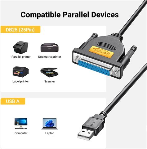 Ugreen Usb To Db Parallel Printer Cable M Buy Best Price In Uae