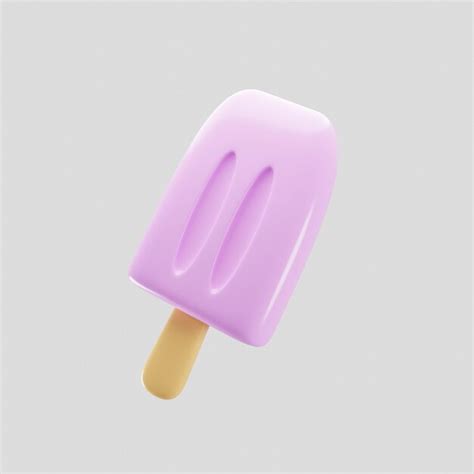 Icono De Helado De Renderizado D Con Ilustraci N D De Estilo De