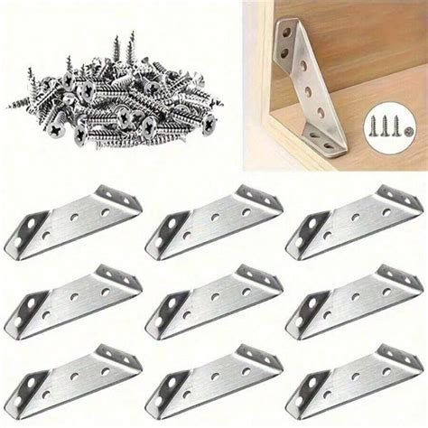 28pieces Of Universal Stainless Steel Furniture Corner Connectors New