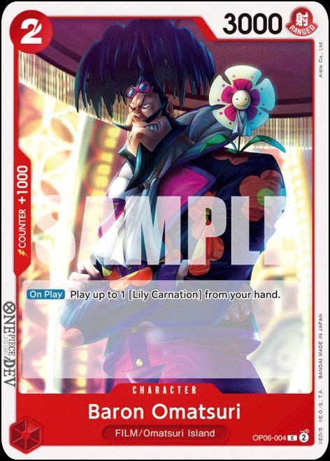 ONE PIECE OP06 004 Baron Omatsuri Character Common Saigon TCG