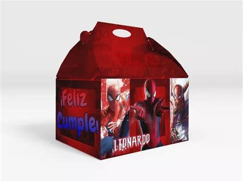 50 Caja Dulcera Bolo Spiderman Envío gratis