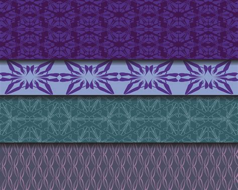 Collection Of Demask Patterns In Desaturated Colors 11051785 Vector Art