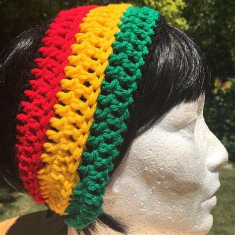 Easy Beginner Crochet Headband Pattern Rainbow Rasta Variegated