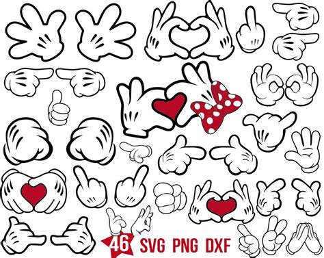 Mickey Mouse Hand Svg Disney Mickey Hand And Minnie Svg Png Inspire