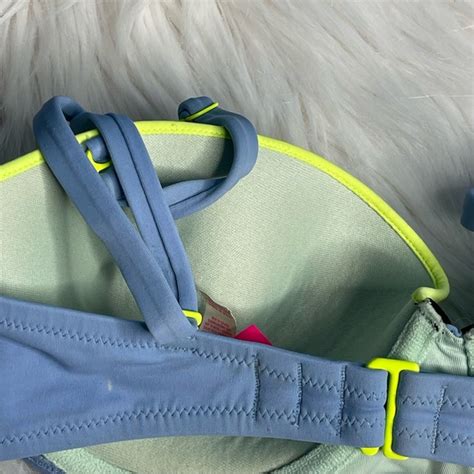 Victoria S Secret Swim Victorias Secret The Flirt Blue Yellow Color Block Underwire Bikini