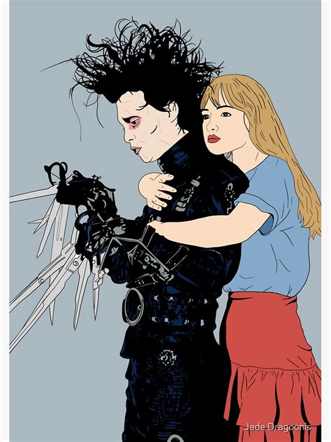 "Edward Scissorhands and Kim Boggs" Sticker by Jadetuk | Redbubble