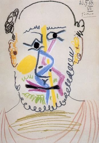 Reproducciones De Pinturas Head Of A Bearded Man 1964 De Pablo Picasso