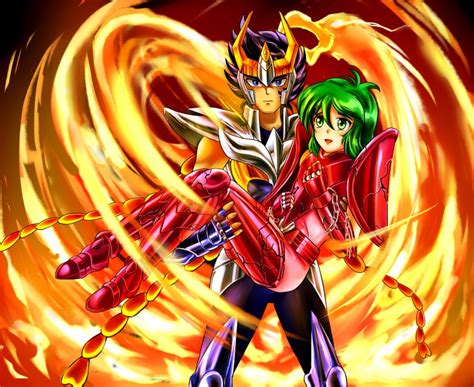 Andromeda Shun And Phoenix Ikki Saint Seiya Drawn By Comarkomaaru