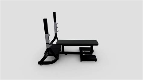 Technogym Pure Olympic Flat Bench 3d Model