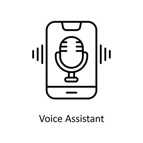 Voice Assistant Vector Outline Icons Simple Stock Illustration Stock 22377670 Vector Art At