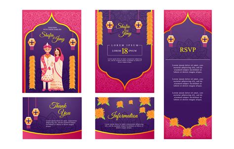 Premium Vector Indian Wedding Invitation Card Template Atelier Yuwa