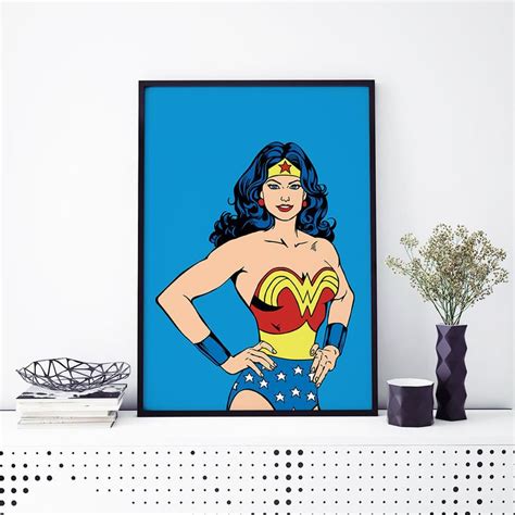 Wonder Woman Portrait Customizable Comic Book Illustration Etsy