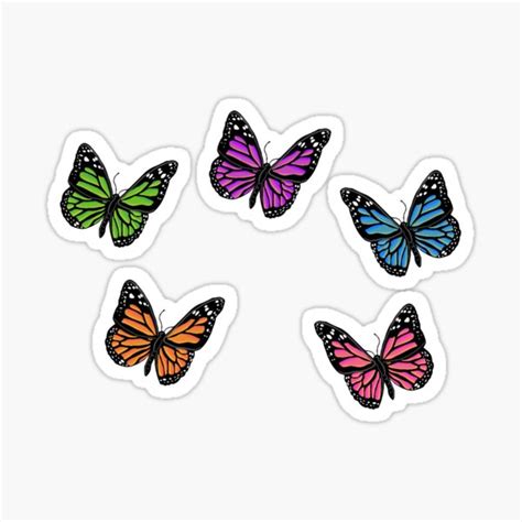 Butterflies Sticker For Sale By Yuhrosa Redbubble