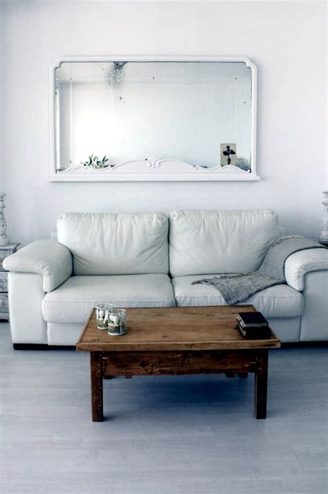 Living Room Design With White Leather Sofa Baci Living Room