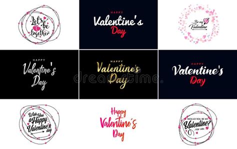 Happy Valentine S Day Typography Poster With Handwritten Calligraphy