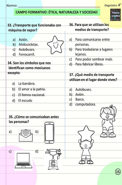 Examen DiagnÓstico Para 4°grado Y 4º De Primaria 2023 2024 Imagenes Educativas