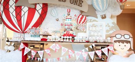 Kara S Party Ideas Rustic Hot Air Balloon Birthday Party Kara S Party Ideas
