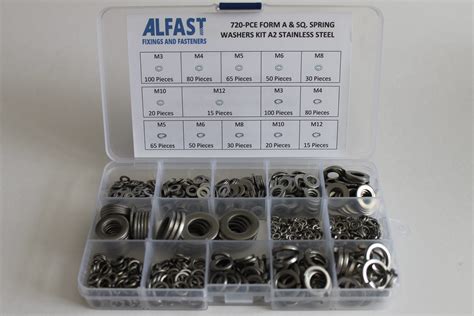 Pce Form A Square Spring Washers Kit Stainless Steel Grade A