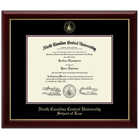 Nccu School Of Law Diploma Frames Church Hill Classics