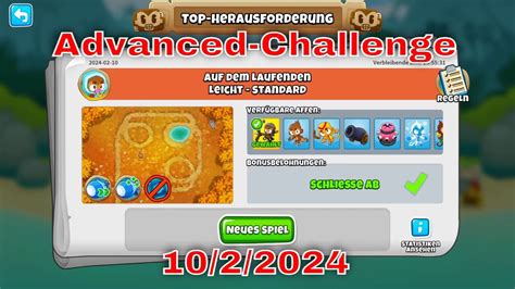 Top Herausforderung 10 2 2024 Bloonstd6 Advanced Challenge BTD6