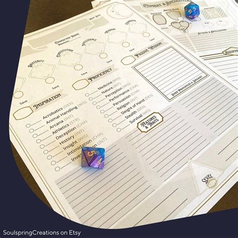 Celestial Dnd 5e Character Sheet Dungeons And Dragons Stat Etsy