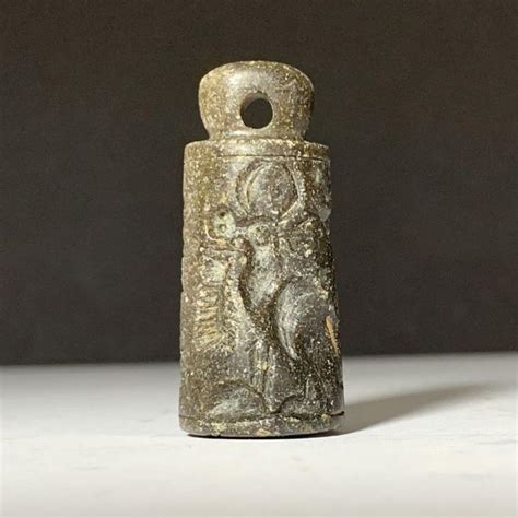 Sold Price An Extremly Rare Bell Shaped Uratu Inscribed Stamp Cylinder Seal Pendant Circa 8th