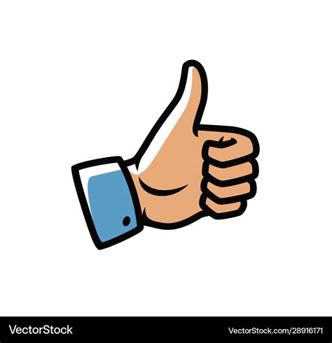 Thumbs Up Symbol Cool Yes Like Icon Royalty Free Vector