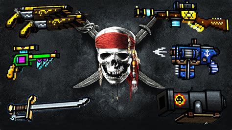 Pixel Gun 3D Pirates Weapons Gameplay YouTube