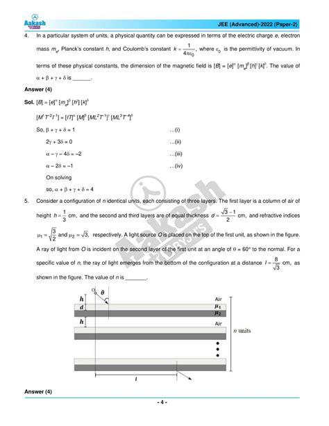 Jee Advanced Question Paper Physics Paper With Solutions