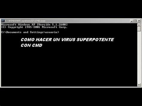 COMO CREAR UN VIRUS SUPERPOTENTE CON CMD YouTube