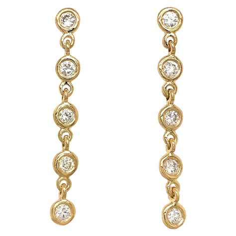 Fab Drops 18 Karat Yellow Gold Ruby And Diamond Drop Earrings For Sale At 1stdibs